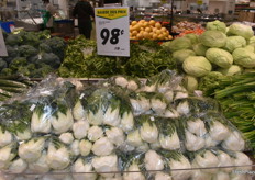 Bok choy on promotion for $0.98/lb.